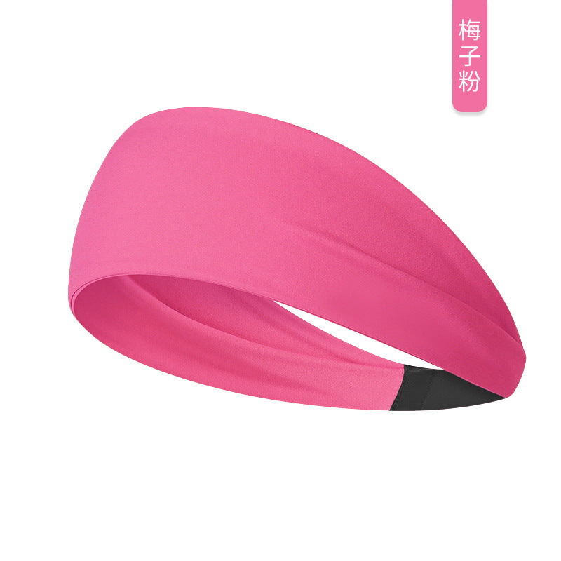 Elastic headband sports headband women's antiperspirant sweat absorption running fitness yoga bandana headband bundle headband women's wide brim