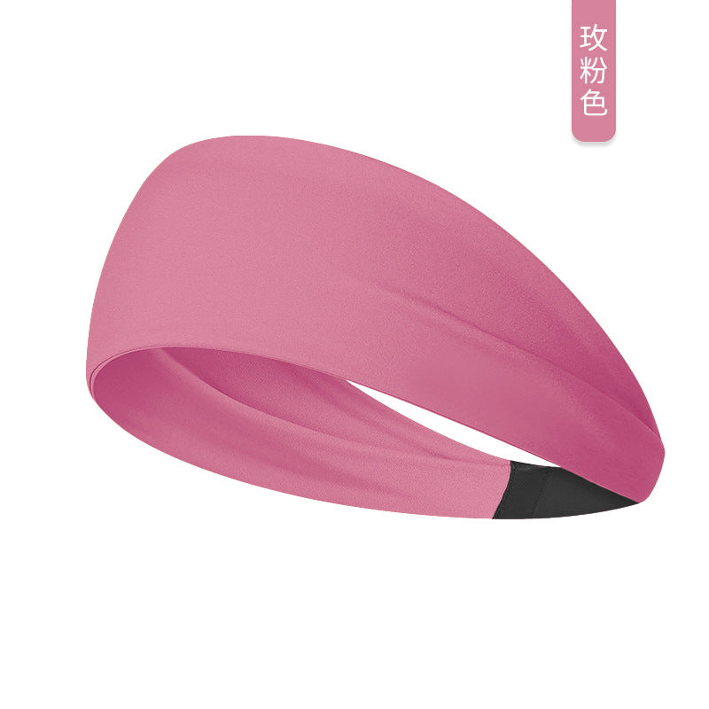 Elastic headband sports headband women's antiperspirant sweat absorption running fitness yoga bandana headband bundle headband women's wide brim